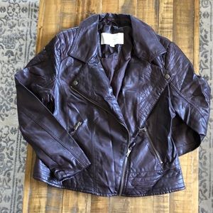 Brown Faux Leather Jacket
